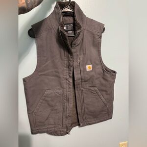 Carhartt Charcoal Fleece-Lined Vest